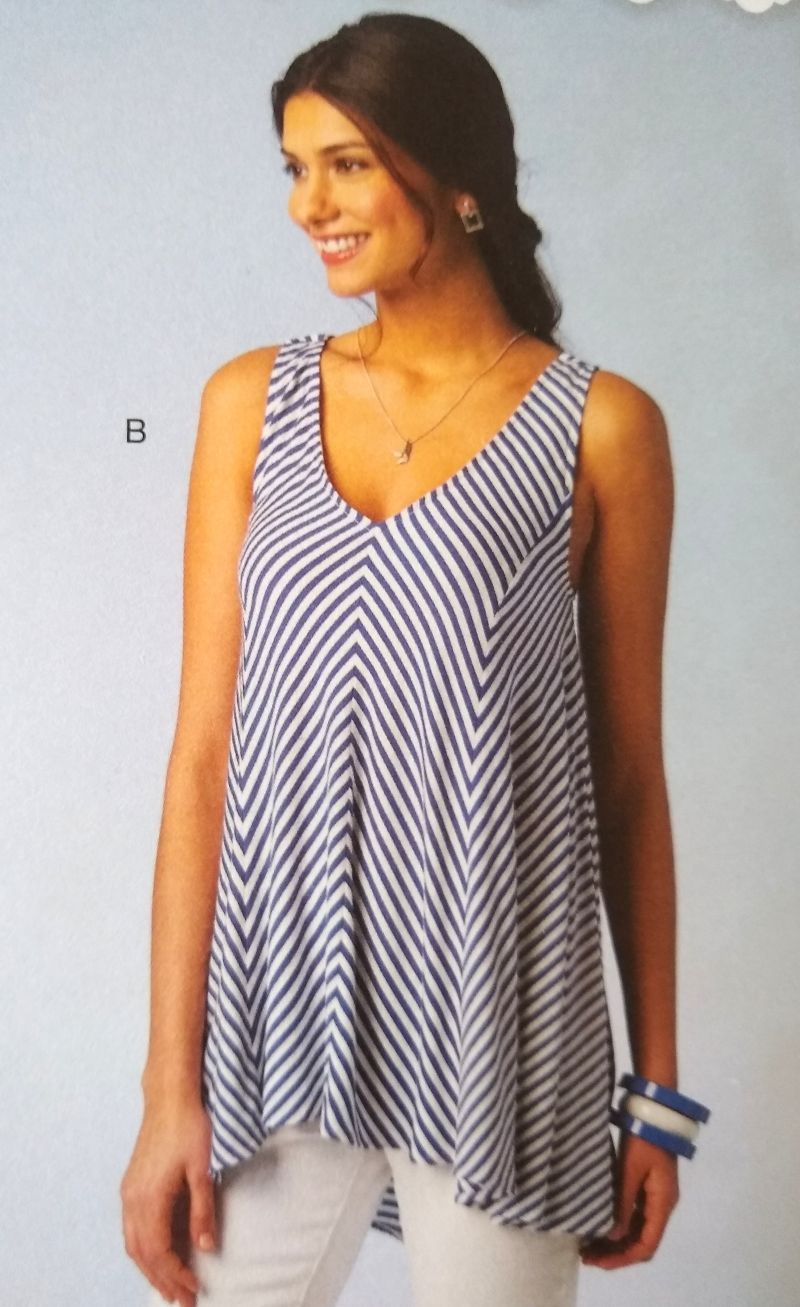 McCall’s L9457 Misses Sleeveless Pullover Tops Pattern XS–XL