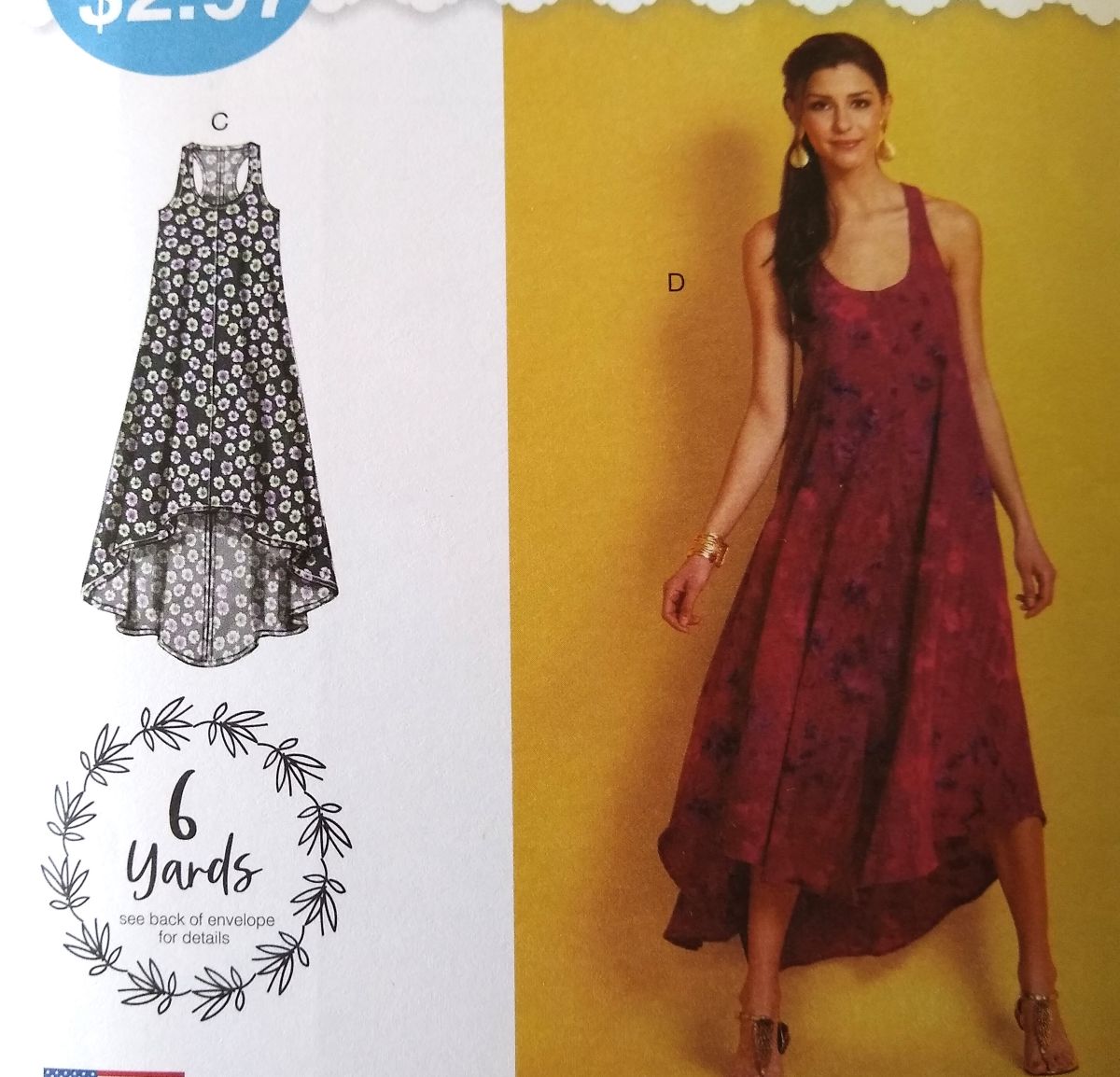 McCall’s L9401 Misses Pullover Dress Pattern Sz L–XXL