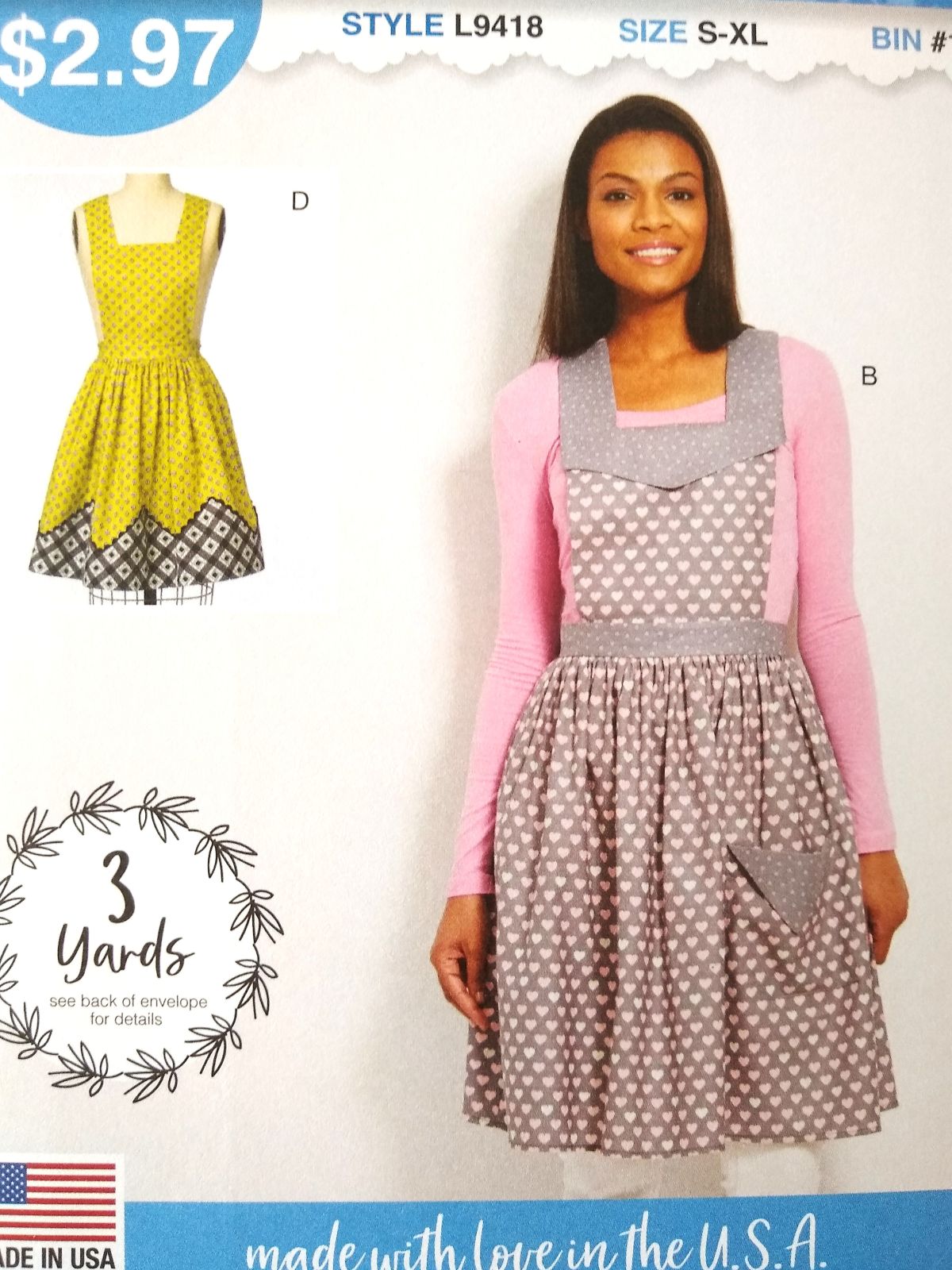 McCall’s L9418 Misses Apron Sewing Pattern S–XL