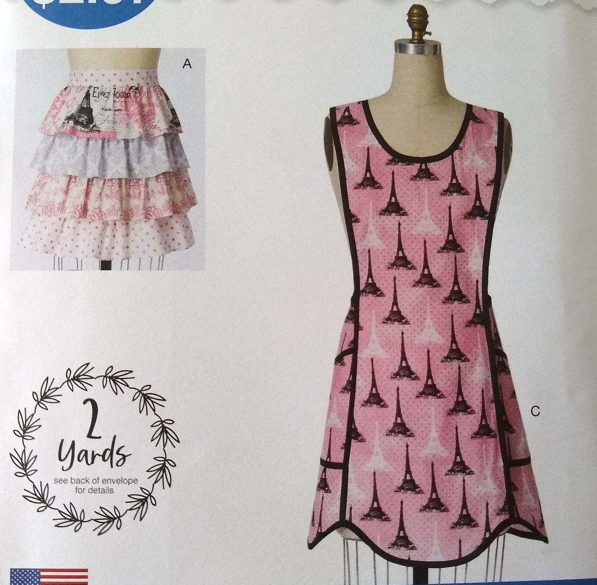 McCall’s L9417 Misses Full & Half Apron Sewing Pattern S–L