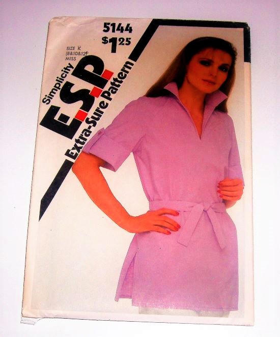 Simplicity ESP Extra 1981 Misses’ Tunic Top Sewing Pattern (Sz 8–12)