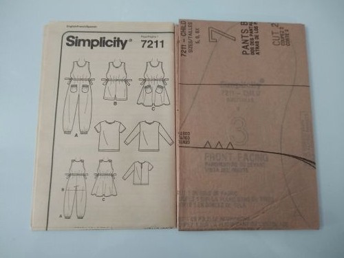 Simplicity 7211 Girls’ Romper, Dress & Top Sewing Pattern (Sizes 5–6X, 1996)