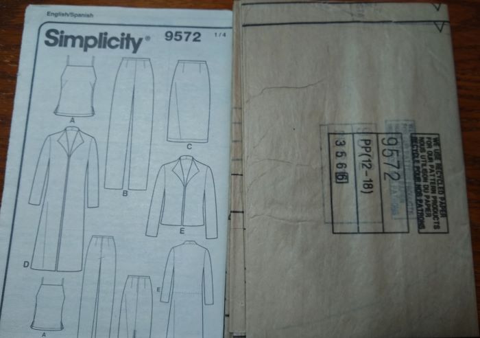 Simplicity 9572 Misses Top, Pants, Skirt & Jacket Pattern Sz 12–18