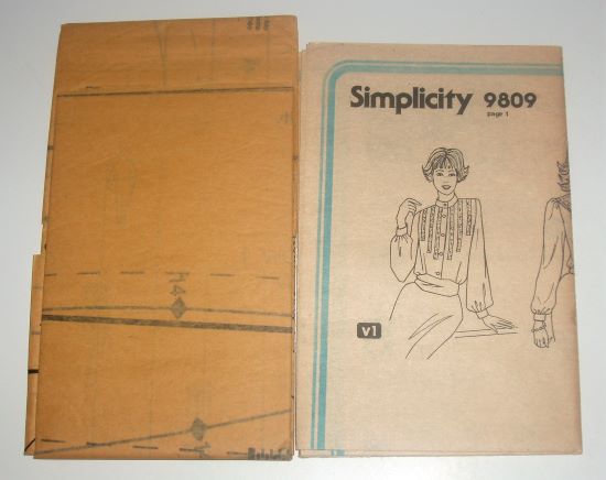 Simplicity 9809 Misses Vintage Lace Blouse Sewing Pattern Size 14 (1980)