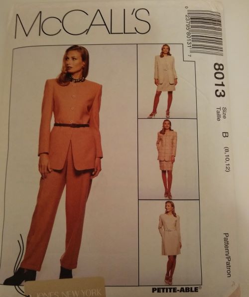 McCall’s 8013 Misses Dress, Jacket, Skirt & Pants Sewing Pattern (1995)