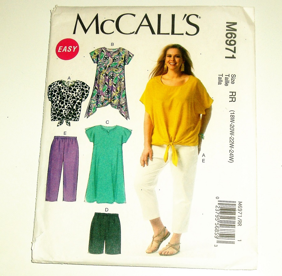 McCall's M6971 Sewing Pattern Women's Plus Size Wardrobe Essentials Sz 18W-24W