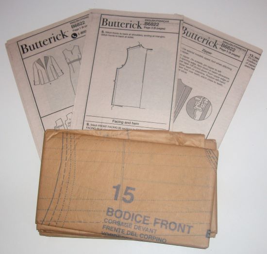 Butterick B6822 Plus‑Size Jacket & Empire Dress Pattern (26W–32W)