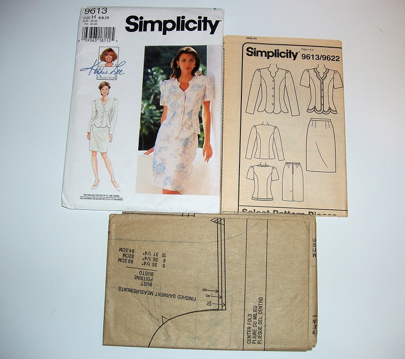 Simplicity 9613 Women’s Jacket & Skirt Suit Sewing Pattern Sizes 6, 8, 10
