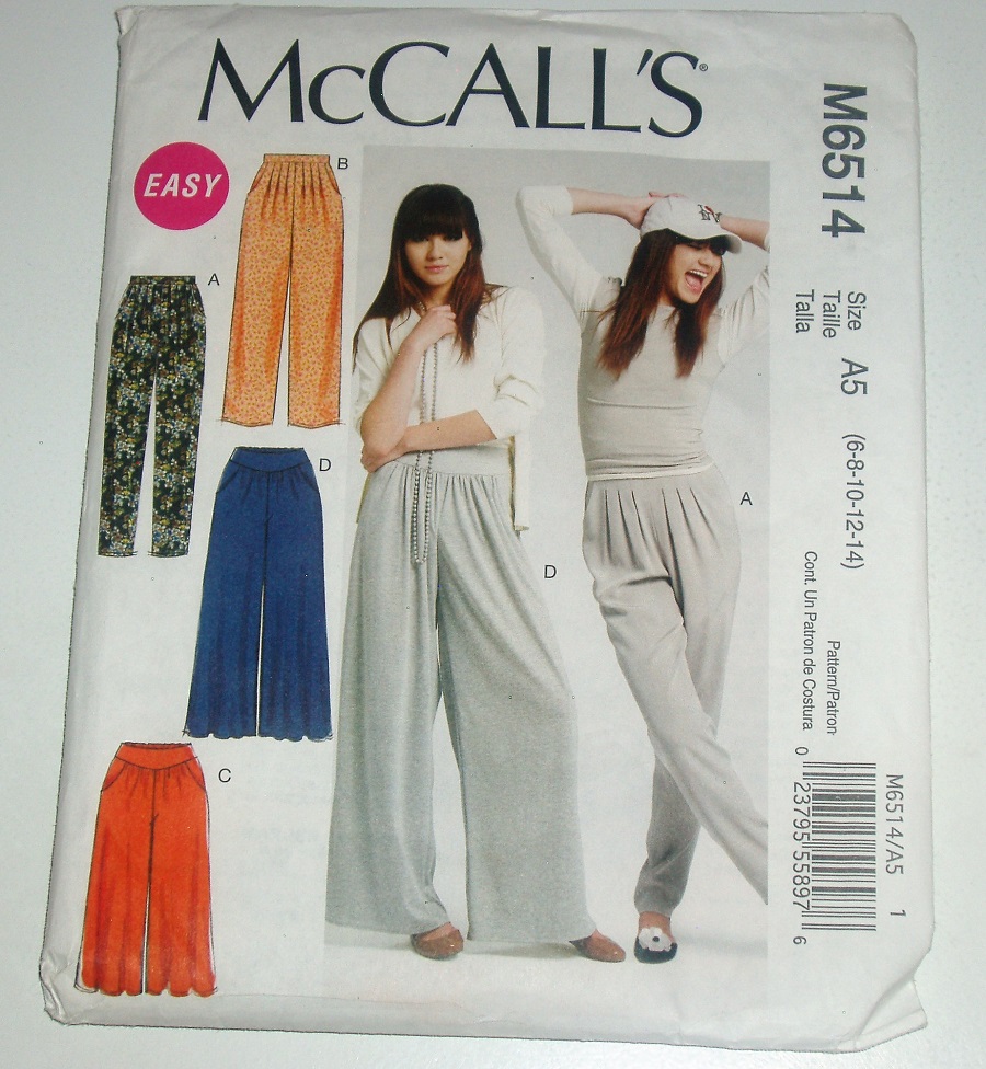 McCall's M6514 Misses Pant Variations Sewing Pattern Sizes 6-14