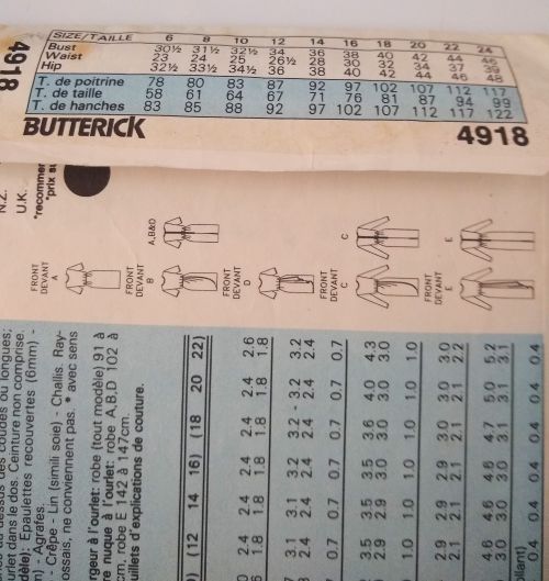 Butterick 4918 Misses Mock Wrap Dress Sewing Pattern Sz 6–10