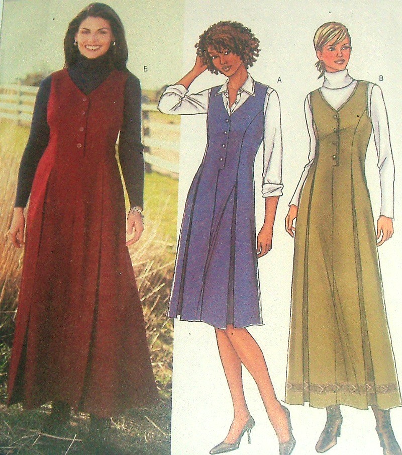 Butterick 3966 Sewing Pattern  Misses/Misses Petite Jumper Dress Sizes 8–10