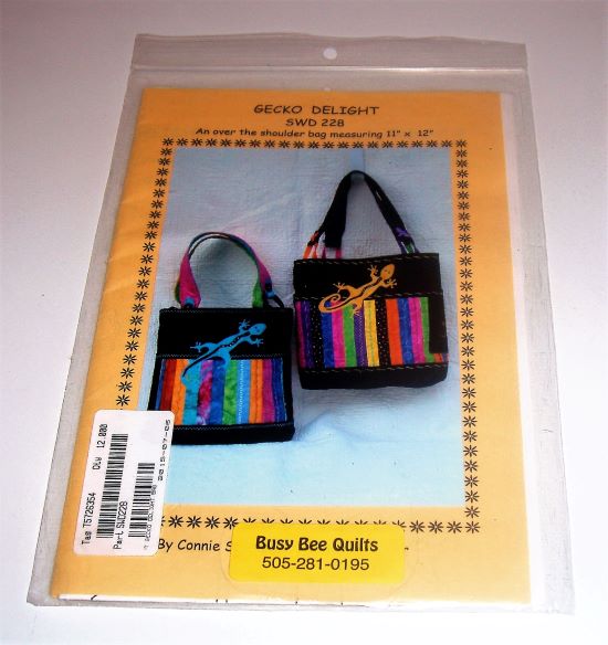 Gecko Delight Tote Bag Pattern SWD 228 by Sew Wonderful Dreams