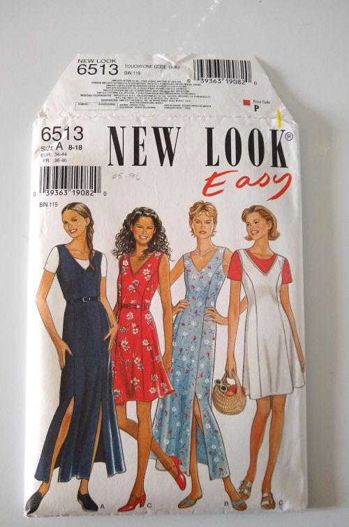 New Look 6513 Misses Dress or Jumper Sewing Pattern (Sizes 8–18)