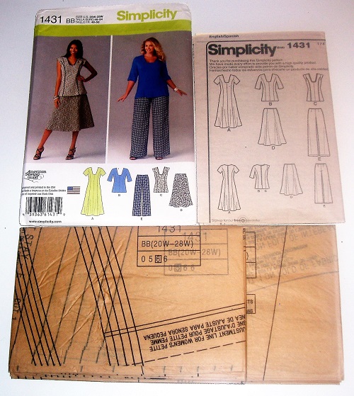 Simplicity 1431 Misses/Women’s Dress, Tunic, Pants & Skirt Sewing Pattern – Sizes 10–18