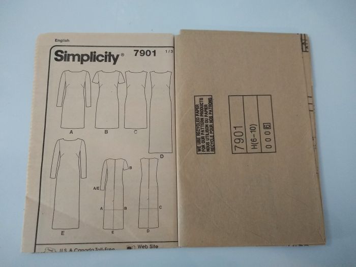 Simplicity 7901 Misses Sheath Dress Sewing Pattern Sizes 6-10 1997
