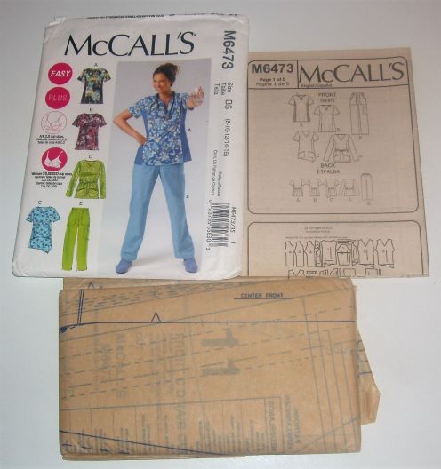 McCall's M6473 Sewing Pattern 2011 Misses & Women's Scrubs Sz 8-16