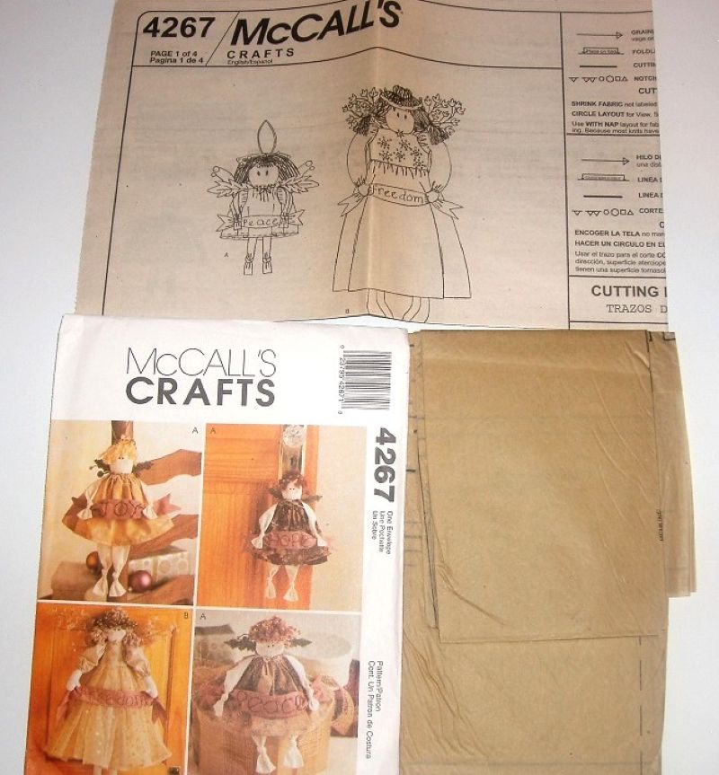 McCall’s 4267 Sewing Pattern Angel Dolls in Two Sizes (11" & 31") Craft Pattern