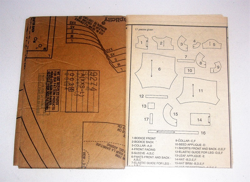 Simplicity 9274 Baby Rompers & Hat Sewing Pattern (Sizes XXS–L)