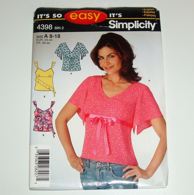 Simplicity 4398 Misses Top Sewing Pattern (Sizes 8–18)