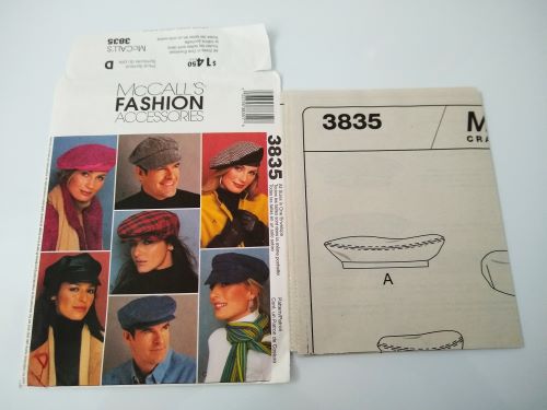 McCall's Fashion Accessories Pattern 3835 Envelope & Instructions Only No Pattern Pieces