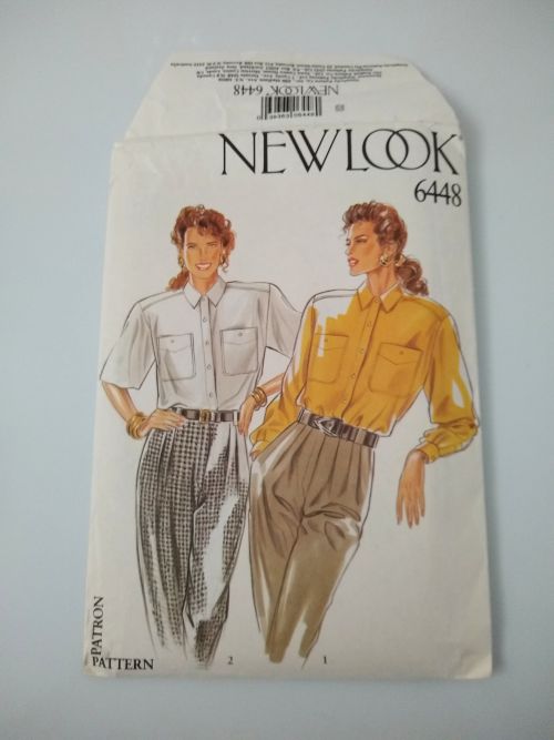 New Look 6448 Misses Classic Button-Front Blouse Sewing Pattern (Sizes 8–18)