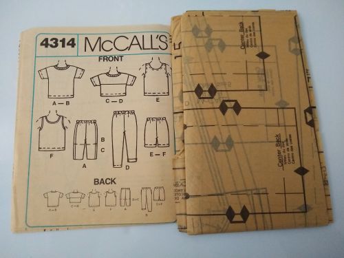 McCall’s 4314 Children’s Knit Summer Playwear Sewing Pattern (1989)