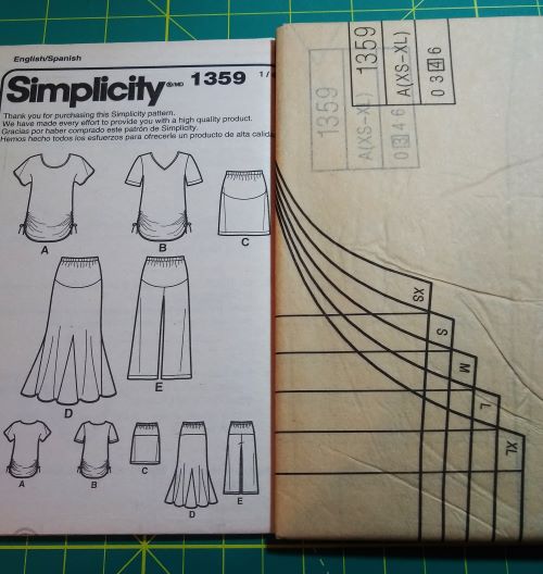 Simplicity 1359 Maternity Sewing Pattern Tops, Skirts & Gauchos (XS–XL)