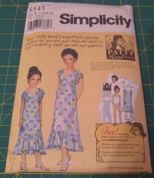 Simplicity 5741 Patty Reed Designs Sewing Pattern Girl's/Misses Dress Sz 7-14/8-18 