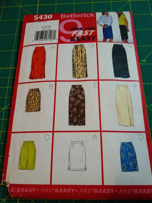 Butterick 5430 Sewing Pattern Misses Semi-Fitted Straight Skirts, 9 Fast & Easy Styles (Sizes 6-10)