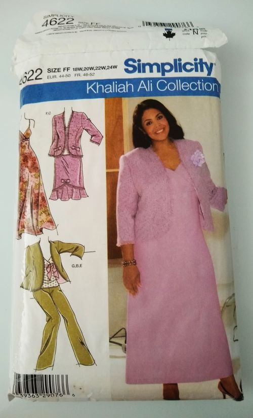 Simplicity 4622 Khaliah Ali Pattern Wardrobe Pieces Women's/Women's Petite Sz 18W-24W