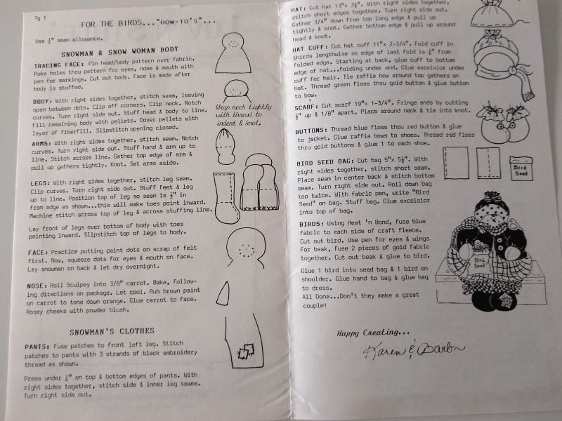 Luv ’N Stuff Snow Couple Sewing Pattern – 14" Holiday Dolls