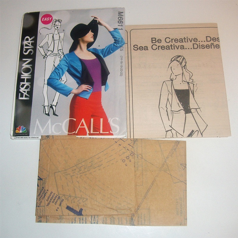 McCall's M6611 Fashion Star Sewing Pattern Misses Lined Jackets Sz 14-22