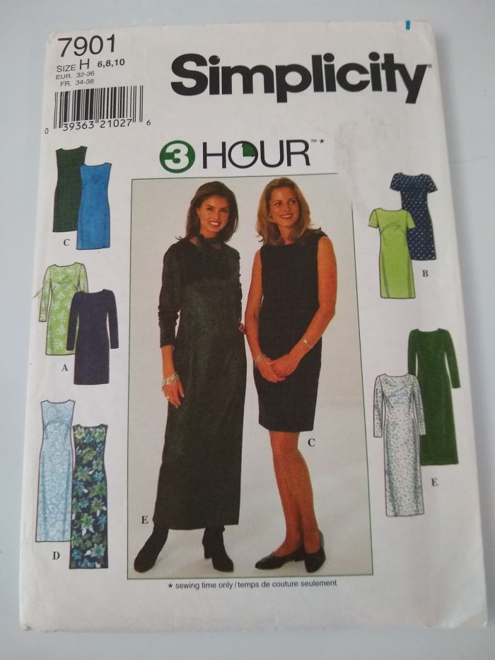 Simplicity 7901 Misses Sheath Dress Sewing Pattern Sizes 6-10 1997