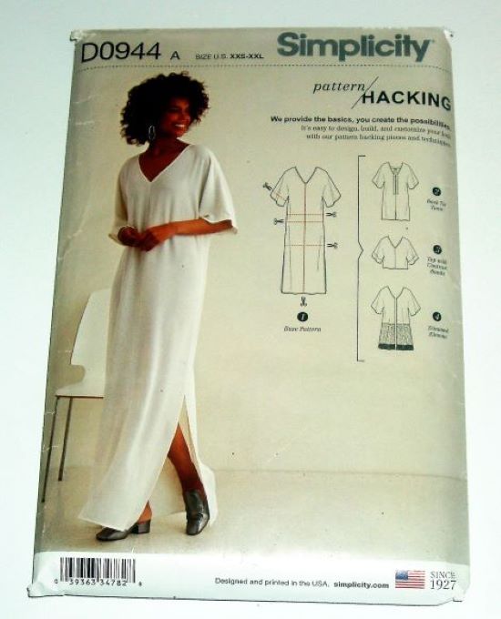 Simplicity D0944/S8657 Misses Caftan Sewing Pattern Sz XXS-XXL