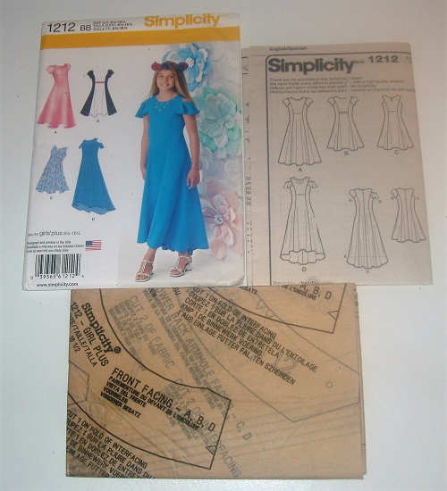Simplicity 1212 Girls & Girls Plus Dress Sewing Pattern – Sizes 8–16½