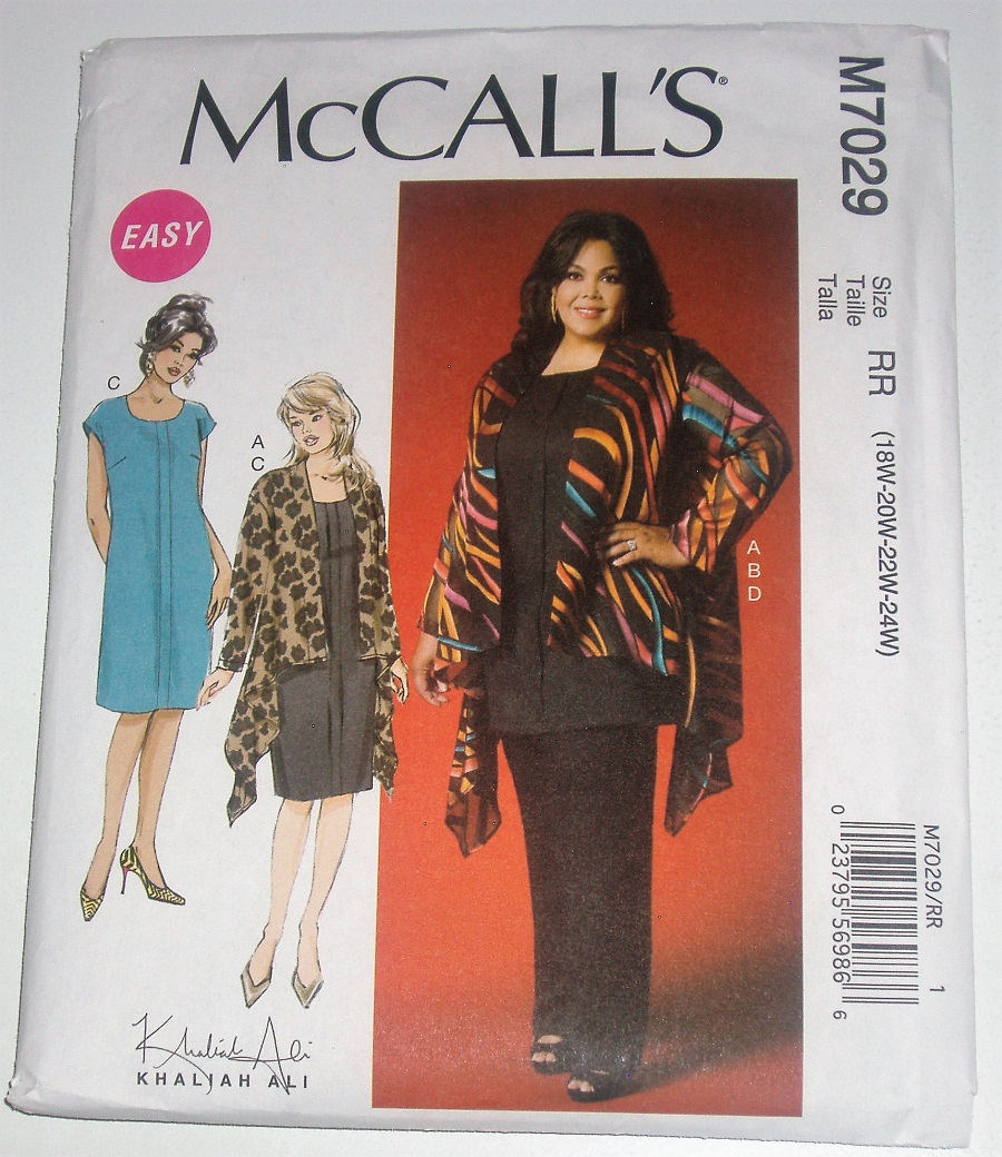 McCall's M7029 Sewing Pattern Women's Jacket Tunic Dress & Pants Sz 18W-24W