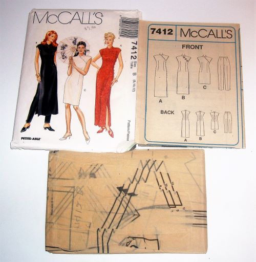 McCall’s 7412 Sewing Pattern Misses Asian-Style Dress & Pants Sizes 8–12