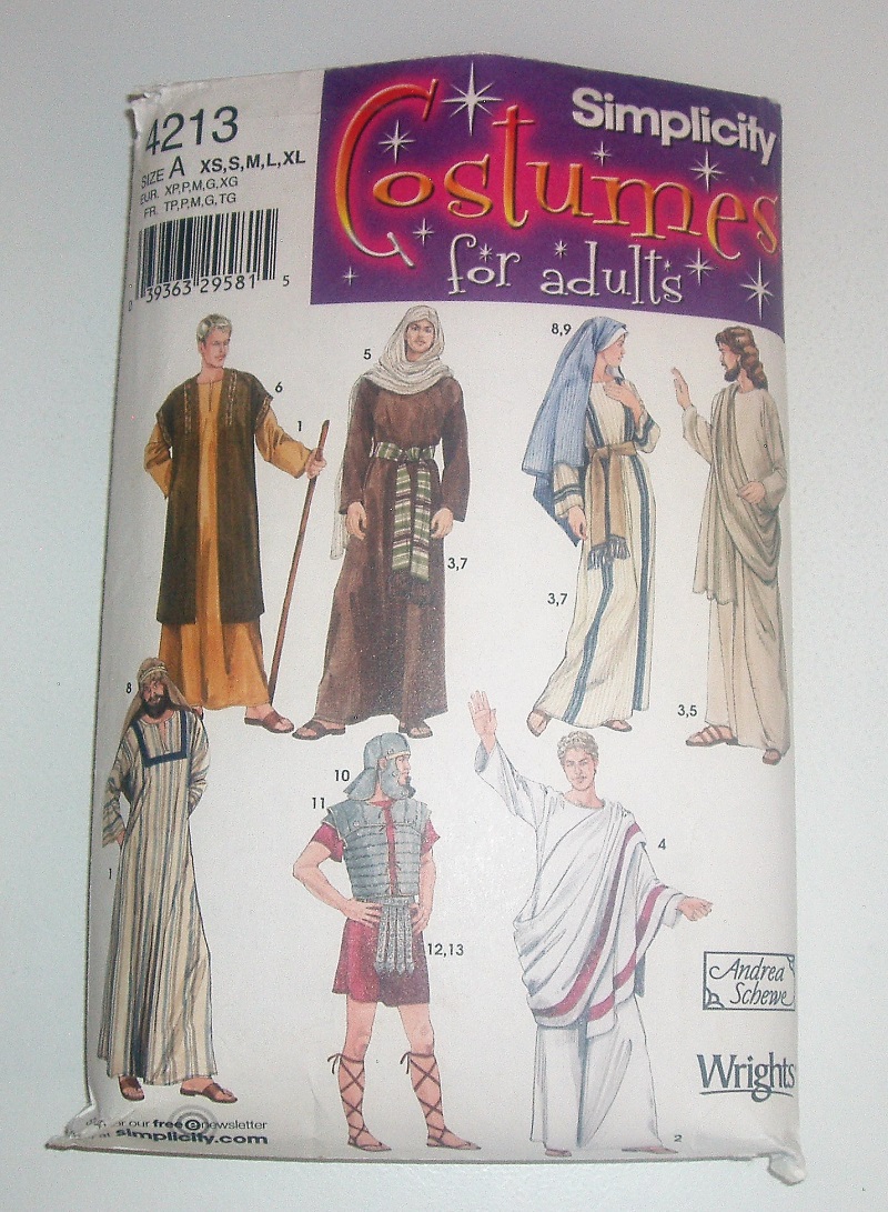 Simplicity 4213 Sewing Pattern Costumes for Adults Sz XS-XL