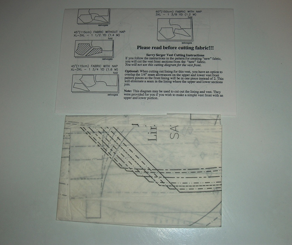 Savvy Serger Vest Sewing Pattern by Linda Lee Originals – XS to 3XL