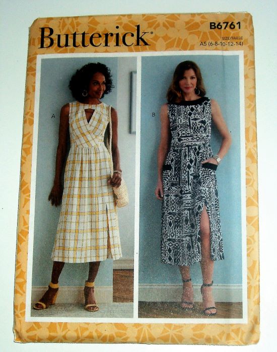 Butterick B6761 Mid‑Calf Front Princess‑Seam Dress (Sizes 6–14)