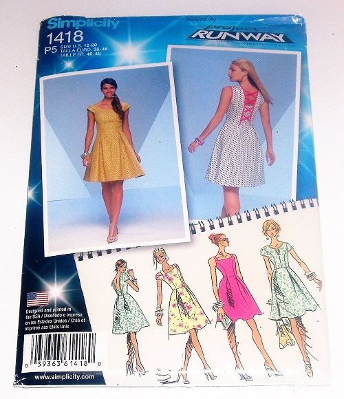 Simplicity 1418 Project Runway Misses Dress Sewing Pattern – Sizes 12–20