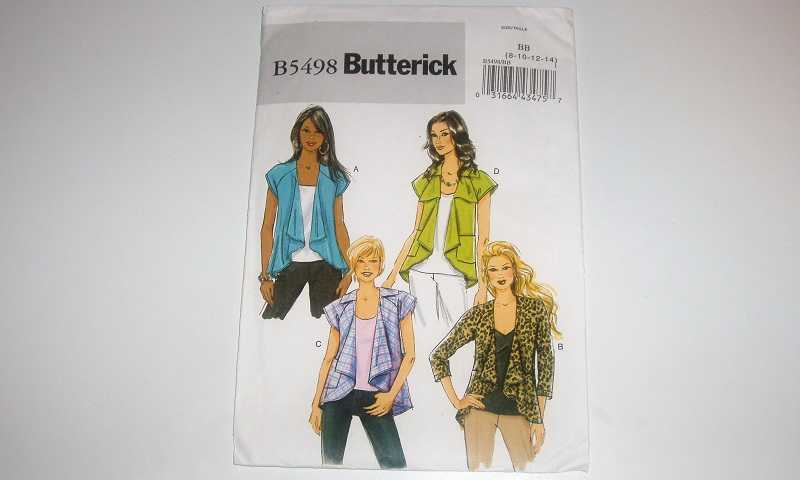 Butterick B5498 Misses’ Loose-Fitting Jackets Sewing Pattern – Sizes 8–14 – 2010