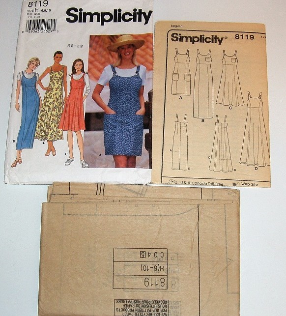 Simplicity 8119 Misses Dress & Jumper Sewing Pattern (Sizes 6–10)