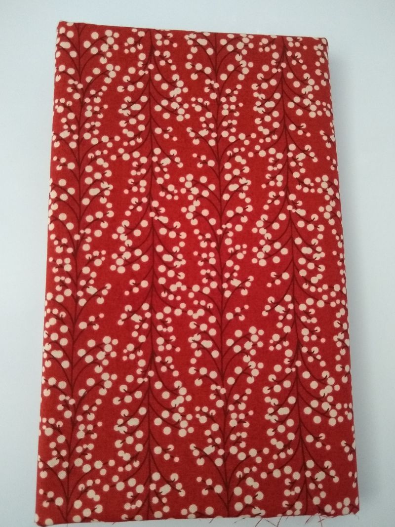 2 Yards Christmas Cotton Fabric – Two-Way Tree Design – Red & Dark Green – 45" Wide