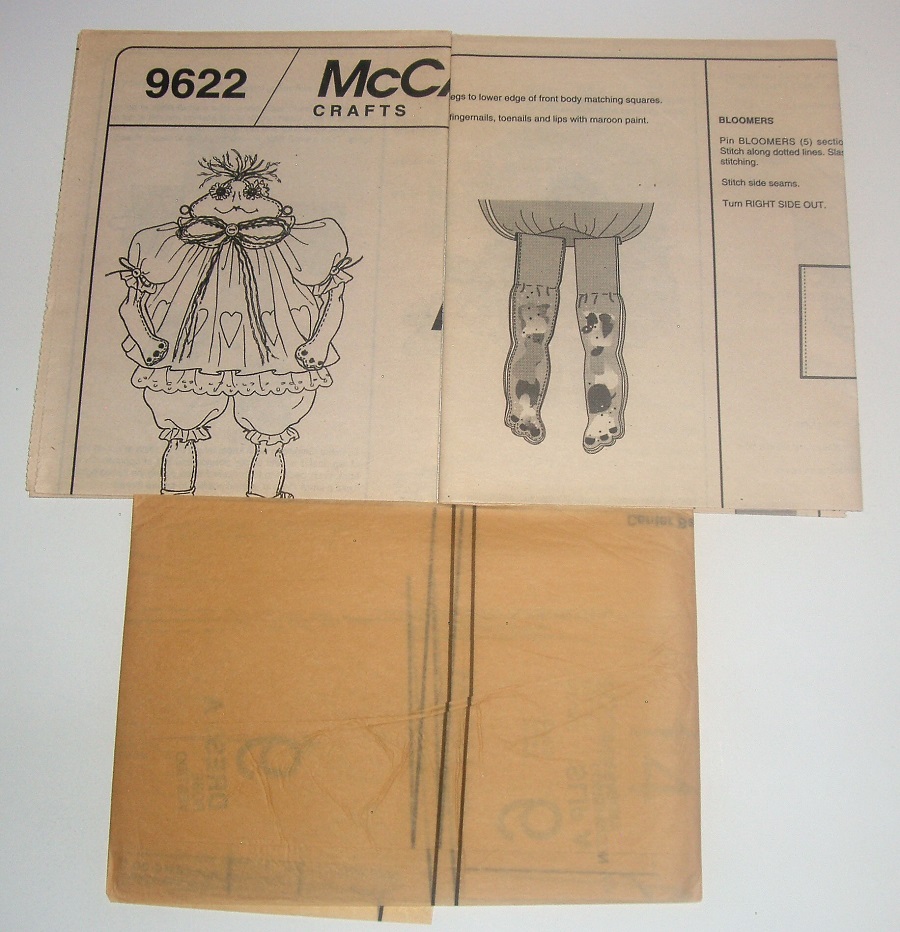 McCall’s 9622 Ribbit Sisters 1998 Craft Sewing Pattern 17" & 22" Frogs with Clothing