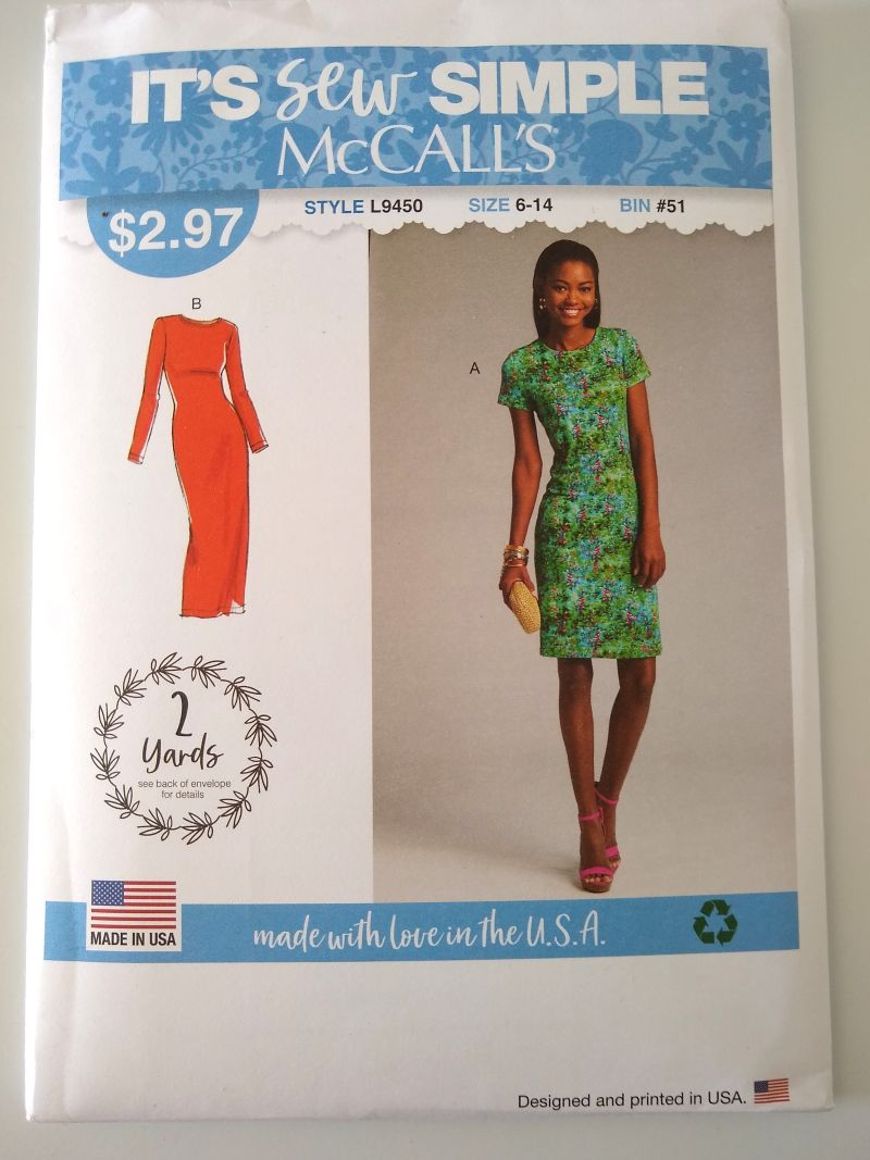 McCall’s L9450 It’s Sew Simple Misses Knit Dress Sewing Pattern – Sizes 6–14