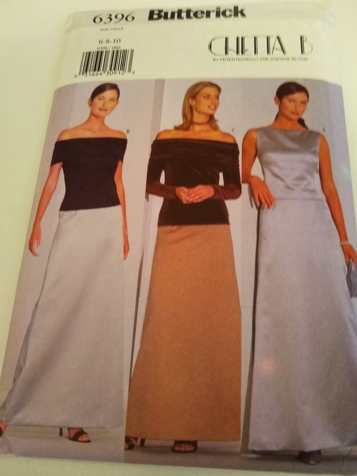 Butterick 6396 Chetta B Sewing Pattern Misses Formal Top & Skirt Sizes 6–10