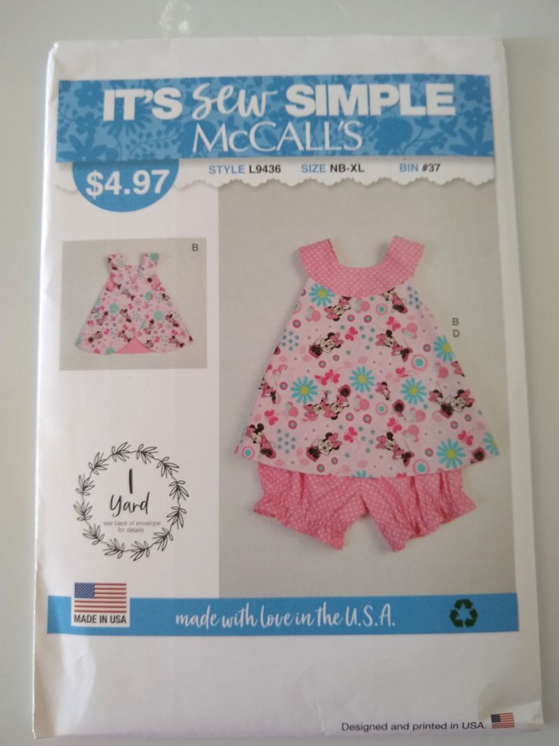 McCall's It's Sew Simple Baby Summer Dress& Panties Sewing Pattern Sz NB-XL