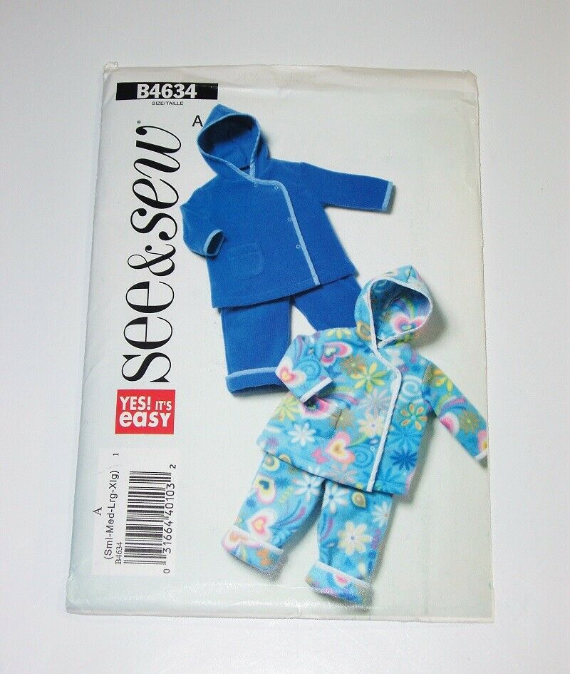 Butterick See & Sew B4634 Infant Fleece Jacket & Pants Sewing Pattern Sizes S–XL