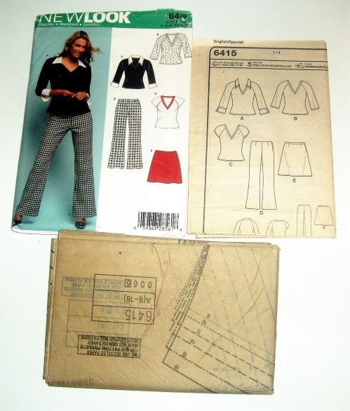 New Look 6415 Misses Stretch Knit Tops, Skirt & Pants Pattern (2004) Sizes 8-18